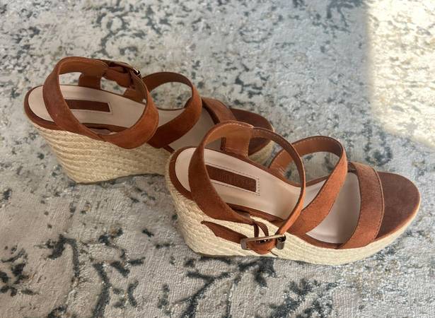 Forever 21 Brown Suede Wedges