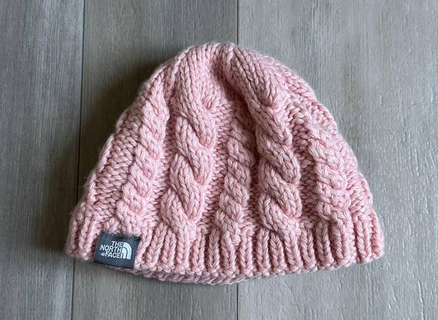 The North Face Chunky Knit Beanie in Pink One Size