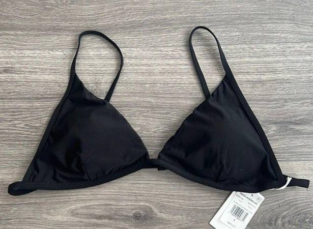 Good American NWT  Perfect Fit Triangle Bikini Top Black Padded Size 5 / 2XL