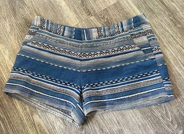 Joie  Merci ethnic multi stripe blue shorts