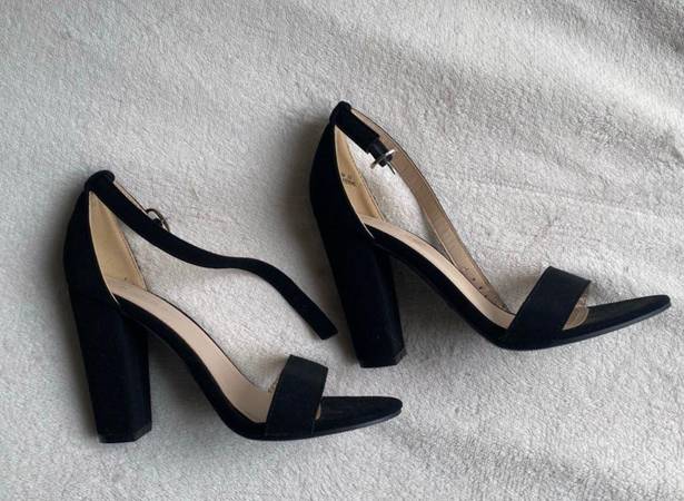 Bamboo Black Strap Heels