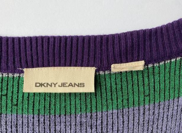 DKNY  Jeans Color Block Stripe Knit Top Size Small