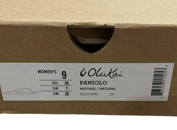 Olukai  Paniolo Women’s Premium Brown Leather Sandals Women’s Size 9