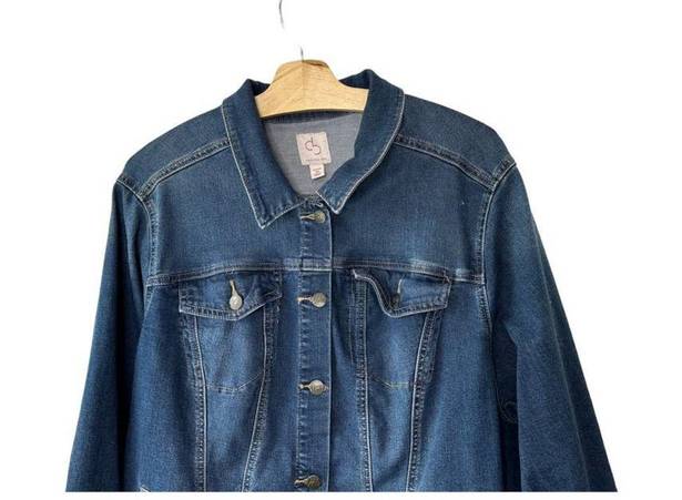 Westport  CB Denim Button Closure Jean Jacket Women's 3X Stretch