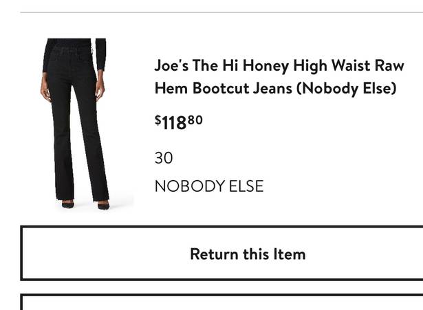 Joe’s Jeans Joe’s High Honey High waist Raw Hem Bootcut 
