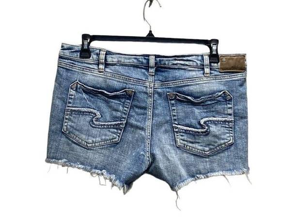 Silver Jeans Silver Classic Stretch Boyfriend Shorts Blue Size 34 Festival Beach Boho Summer