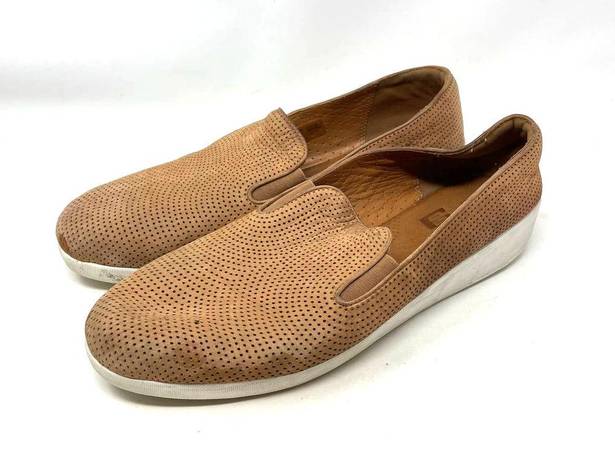 FitFlop  Superskate Perforated Leather Tan Loafer Flat Shoes Size US 11