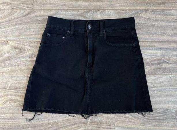 Brandy Melville  Black Denim Miniskirt