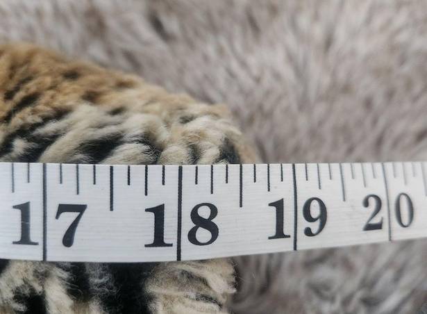 Donna Salter's Fabulous Furs Hooded Leopard Print Faux Fur Jacket Size Small