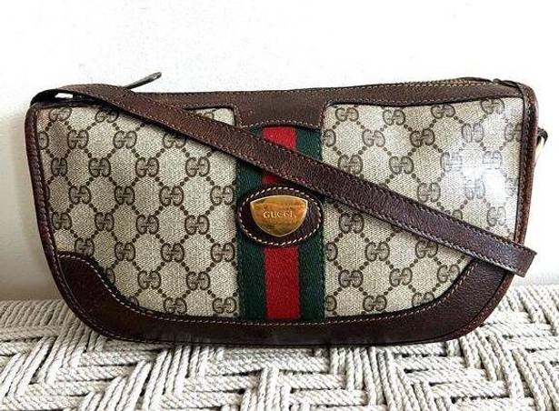 Gucci Vintage  Ophidia Sherry Line Banana Shoulder Bag