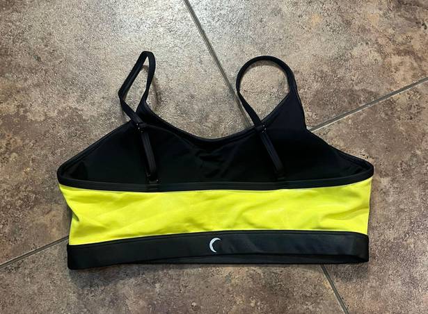 Zyia Neon Yellow Metallic Light N Tight Adjustable Bra Size XL