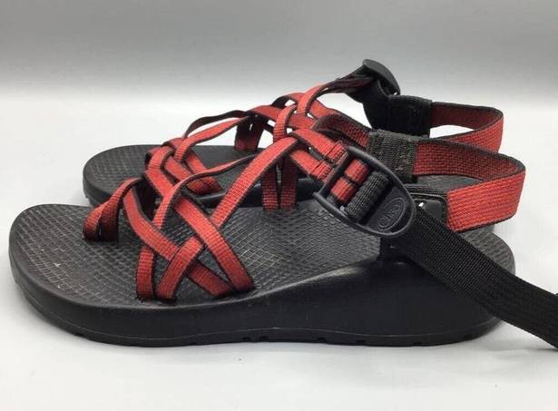 Chaco Sandals Shoes Womens Zong Sport Hiking Camping  Athletic Shoe Red Black 6