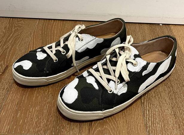 Jack Rogers Wren + Glory X   Camo Sneakers Hand painted sold out