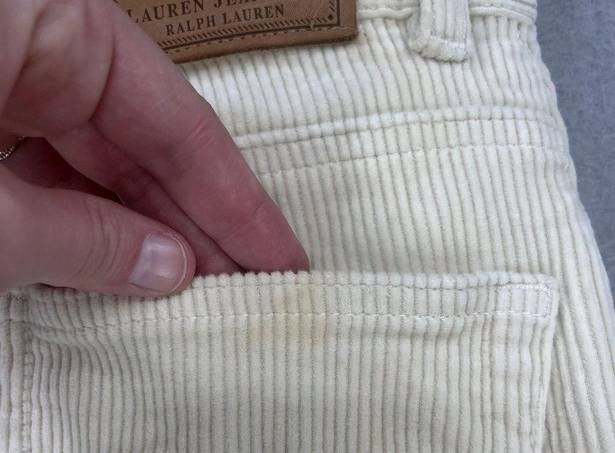 Krass&co Lauren Jeans  Pants Womens 2 Cream Corduroy Straight Ralph Lauren