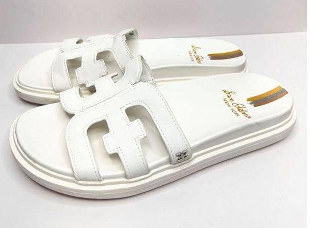 Sam Edelman Sandals Valeri Slides Womens 8.5 Leather in White Open Toe