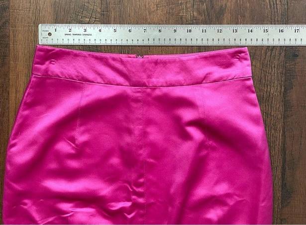 Trina Turk  hot pink silk pencil skirt