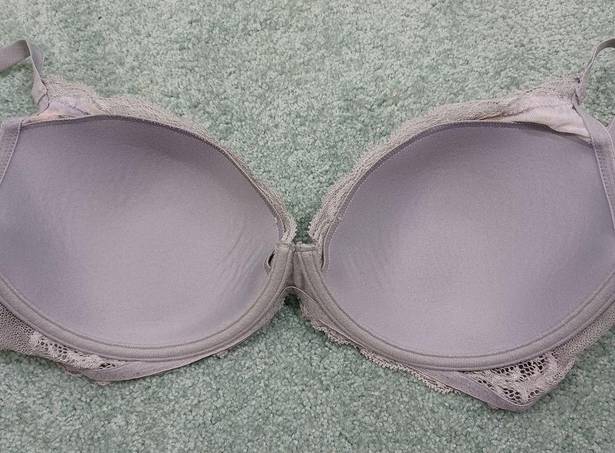 Natori 🍎5/25  Bra Full Coverage Gray Floral Lace Underwired Size 32DDD Size 32F