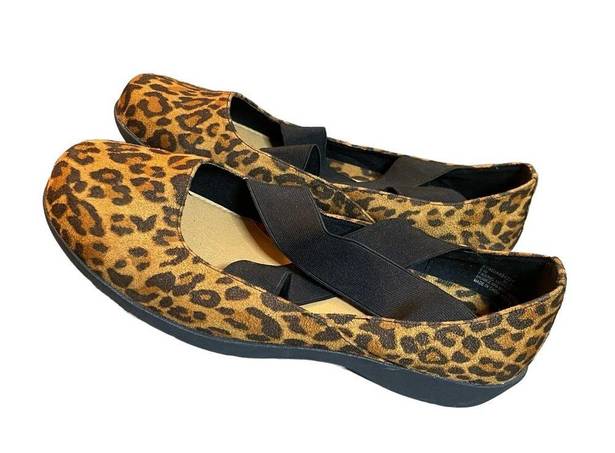 Comfortview  The Stacia Mary Jane Flat Size 9 Leopard Print