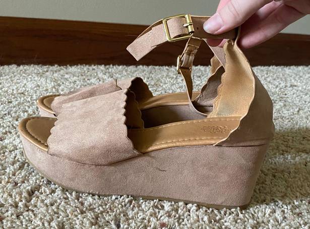 Charlotte Russe Open Toe Wedges