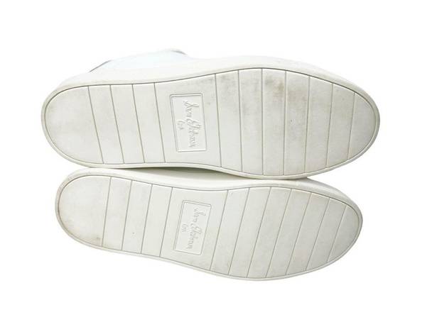 Sam Edelman  Ethyl Lace Up Low Top Sneakers Bright White Leather 6.5