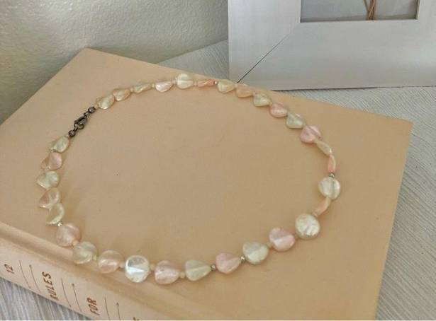 American Vintage Vintage “Croixe” Pink Abalone Shell Necklace Mermaid Siren Beach Pearl Pastel