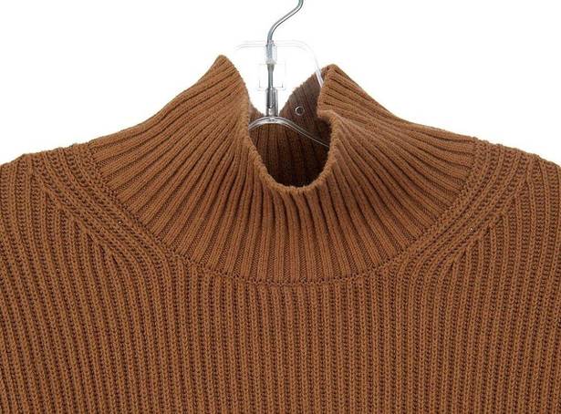 Everlane  Mock Neck Drop Shoulder Organic Cotton Knit Sweater Women's Large