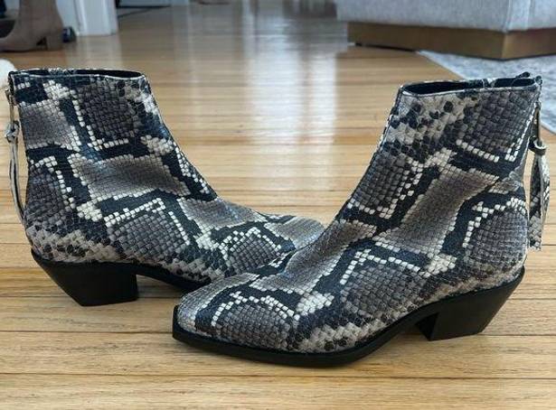 All Saints snakeskin booties 37 new