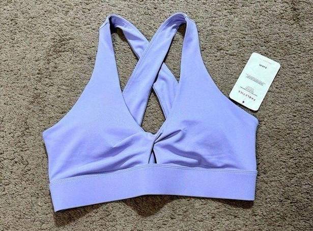 Fabletics NWT  Oasis Twist Sports Bra Size Large Purple