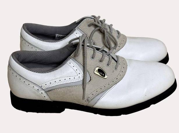 FootJoy  SoftJoys Terrains Womens Golf Shoes Cleats White Beige 8 M bv