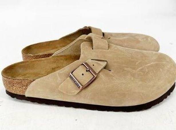 Birkenstock  Boston Suede Leather Soft Footbed Clogs Size 42