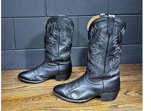 Nocona 2010 Black Leather Western Cowgirl Boots Women’s 9 EE