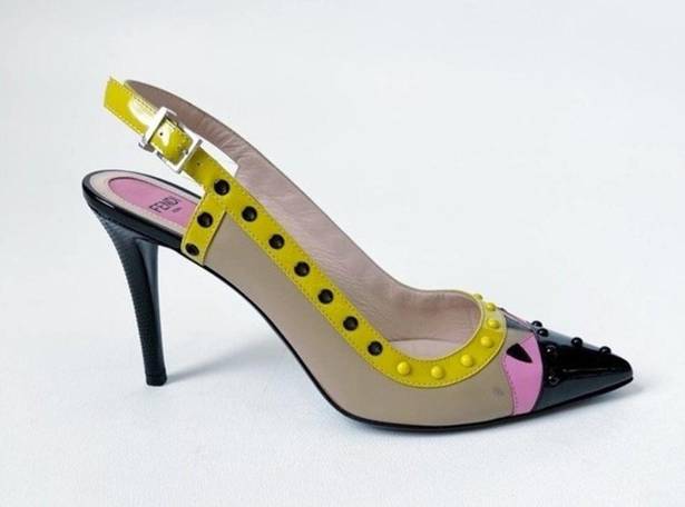 Fendi  Monster Slingback Heels Size 40