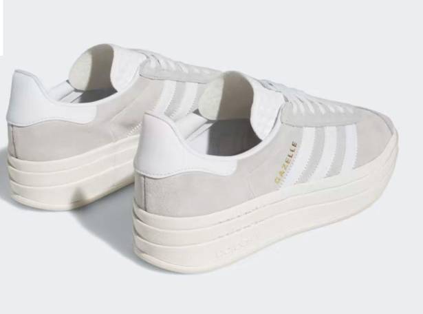 Adidas NWT  Gazelle Bold Shoes Grey Two/Cloud White/Core White W5