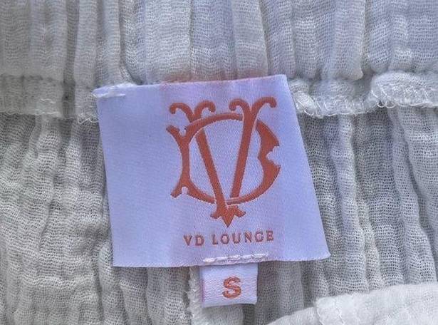 Lounge Victoria Dunn  White Gauzy Cotton Shorts S