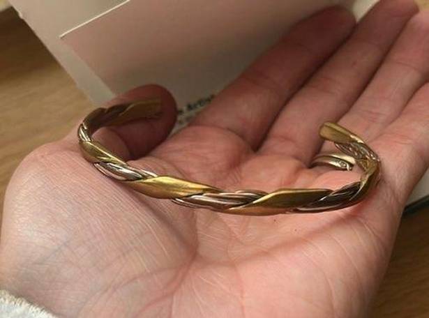 Twisted Vintage SERGIO LUB Copper Brass Silver  CUFF BRACELET