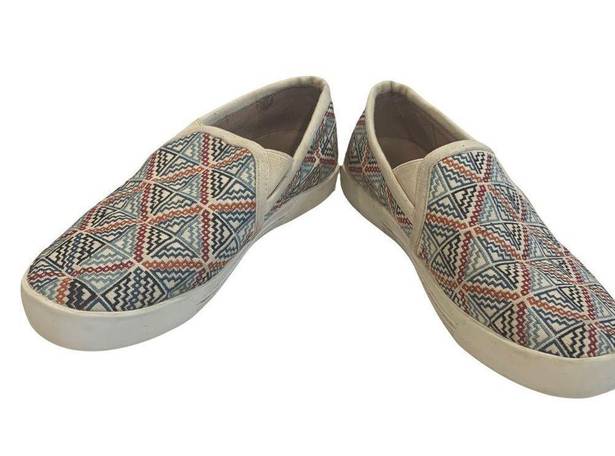 Joie  Sneakers Bohemian Huxley Slip-On Woven Canvas Geometric Pattern, 6.5