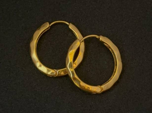 18K Gold Plated Gold Hoop Earrings for Women