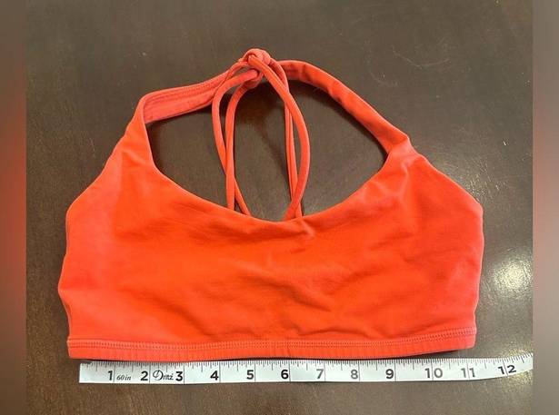 Lululemon red sports bra no padding size 4