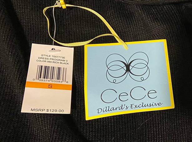 CeCe NWT  Contrast Cuff Mock Neck Midi Sweater Dress Small/Medium