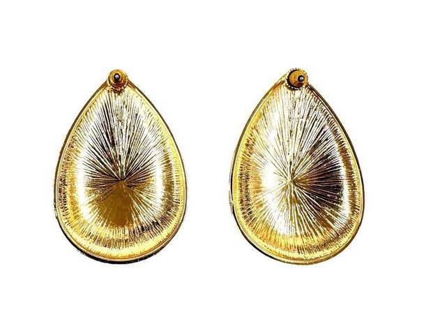 Ettika  Tear Drop Earrings 18K Plated Gold solid Statement Bubble Minimalist