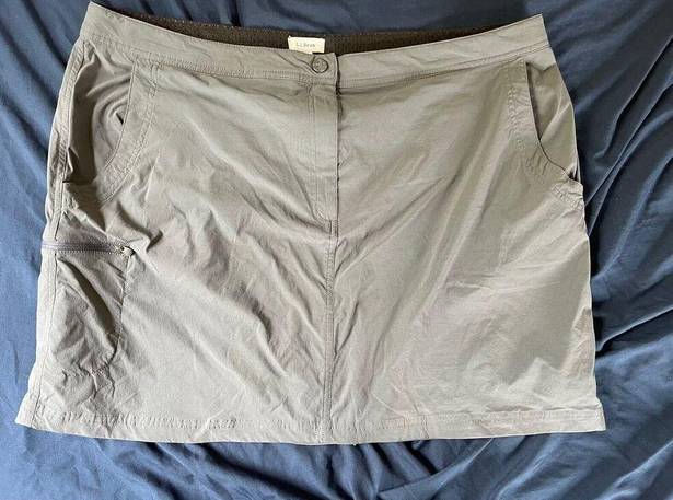 L.L.Bean  Women's Water-Repellent Comfort Trail Skort Mid-Rise 290595 Size 20