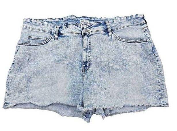 Ava & Viv  Womens Plus Size 26W Acid Wash Stretchy Denim Jean Shorts