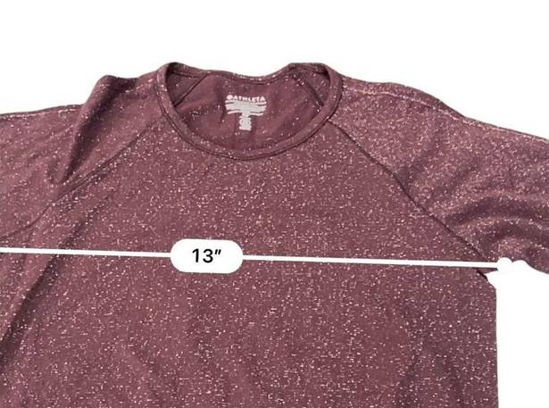 Athleta  Speedlight Glow Top Antique Burgundy Sparkle XS 510329