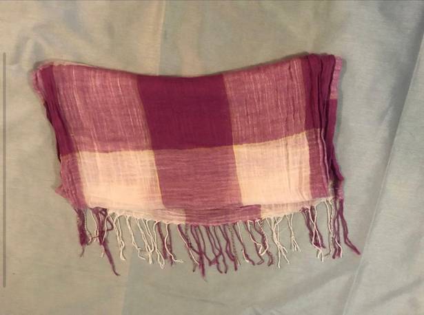 Kirra Fantastic Longer Length Rectangle Scarf  Purple & White