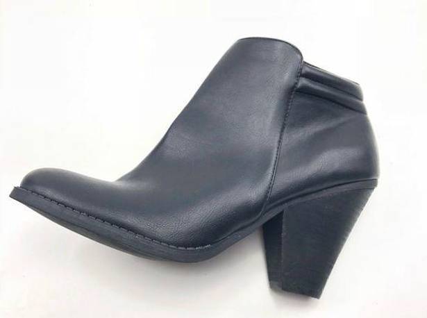 MIA [] Black Quilted Ankle Bootie Vegan Leather