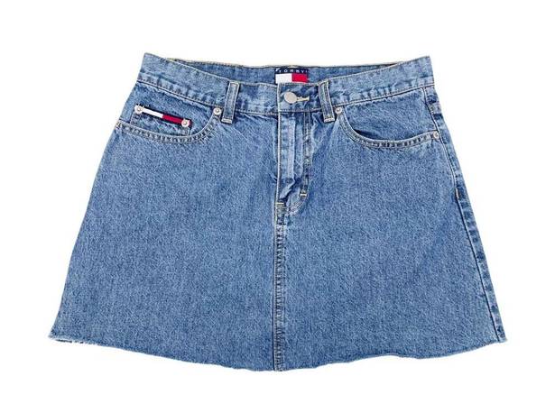 Tommy Hilfiger Tommy Jeans Vintage Y2K 2000s  A-line Cutoff Denim Mini Skirt 7