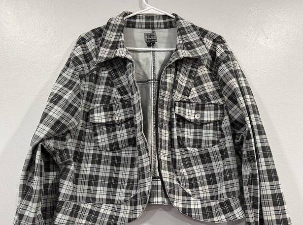 Tripp NYC Tripp Plaid Y2K Open Front Jacket Size 4