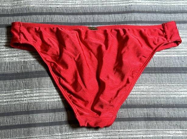 Luli Fama Women's  Bikini Swimsuit Bottom Red Size Med EUC #S-672