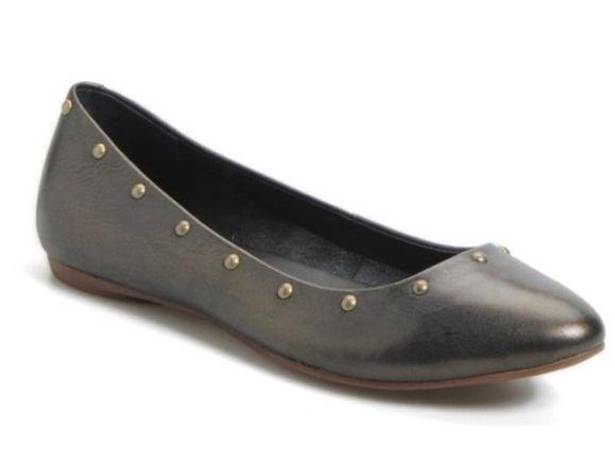 Kork-Ease leather studded Violette slip on flats blue/gray women Size 9