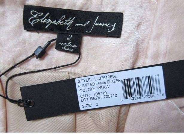 Elizabeth and James NWT  Rumpled Jamie Blazer in Metallic Shine Petal Pink 2 $495